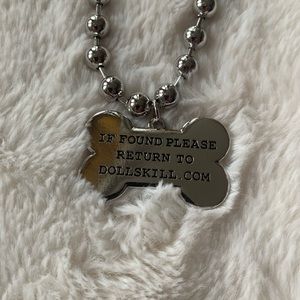 Dolls Kill dog tag necklace